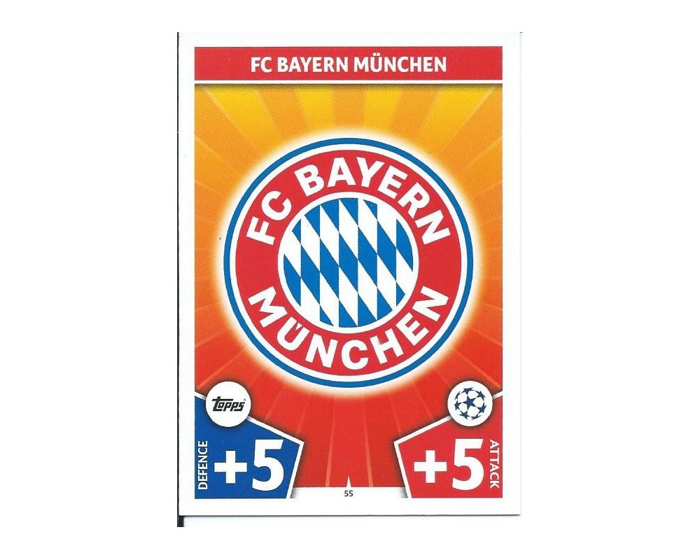 MATCH ATTAX CHAMPIONS LEAGUE 17/18 FC BAYERN MÜNCHEN Nº 55