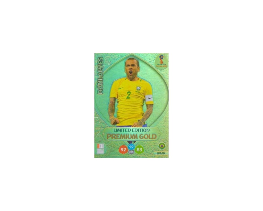 Adrenalyn World Cup 2018 DANI ALVES PREMIUM GOLD LIMITED EDITION