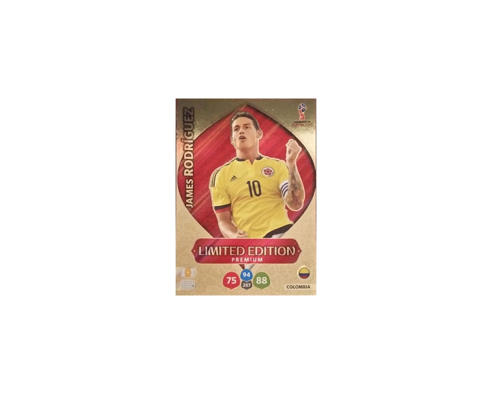Adrenalyn World Cup 2018 JAMES RODRIGUEZ PREMIUM LIMITED EDITION