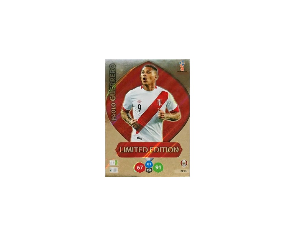 Adrenalyn World Cup 2018 PAOLO GUERRERO LIMITED EDITION