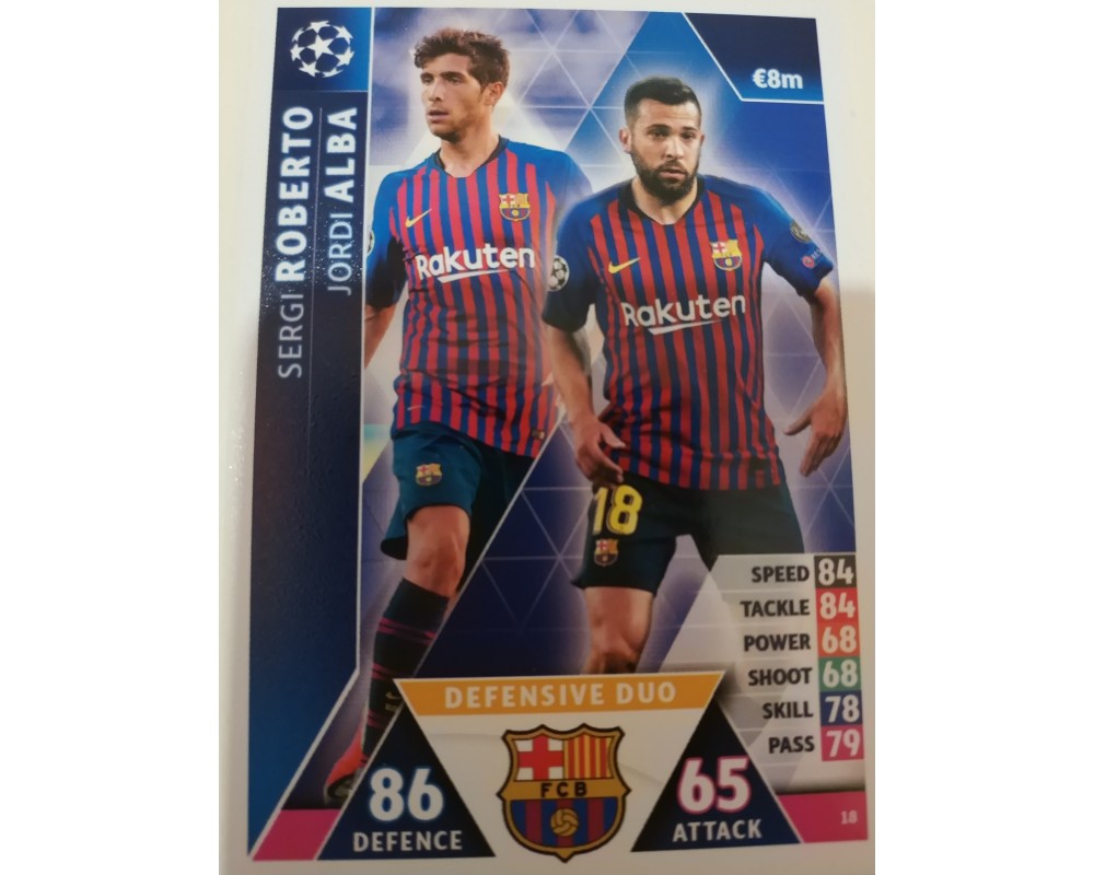 Macht Attax Champions League 2019 DEFENSIVE DUO Nº 18