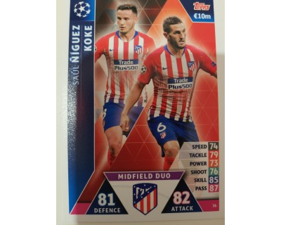 Macht Attax Champions League 2019 DEFENSIVE DUO Nº 36