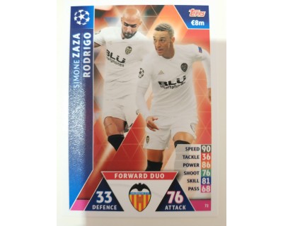 Macht Attax Champions League 2019 DEFENSIVE DUO Nº 72