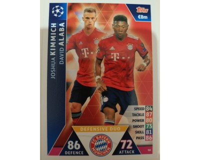 Macht Attax Champions League 2019 DEFENSIVE DUO Nº 90
