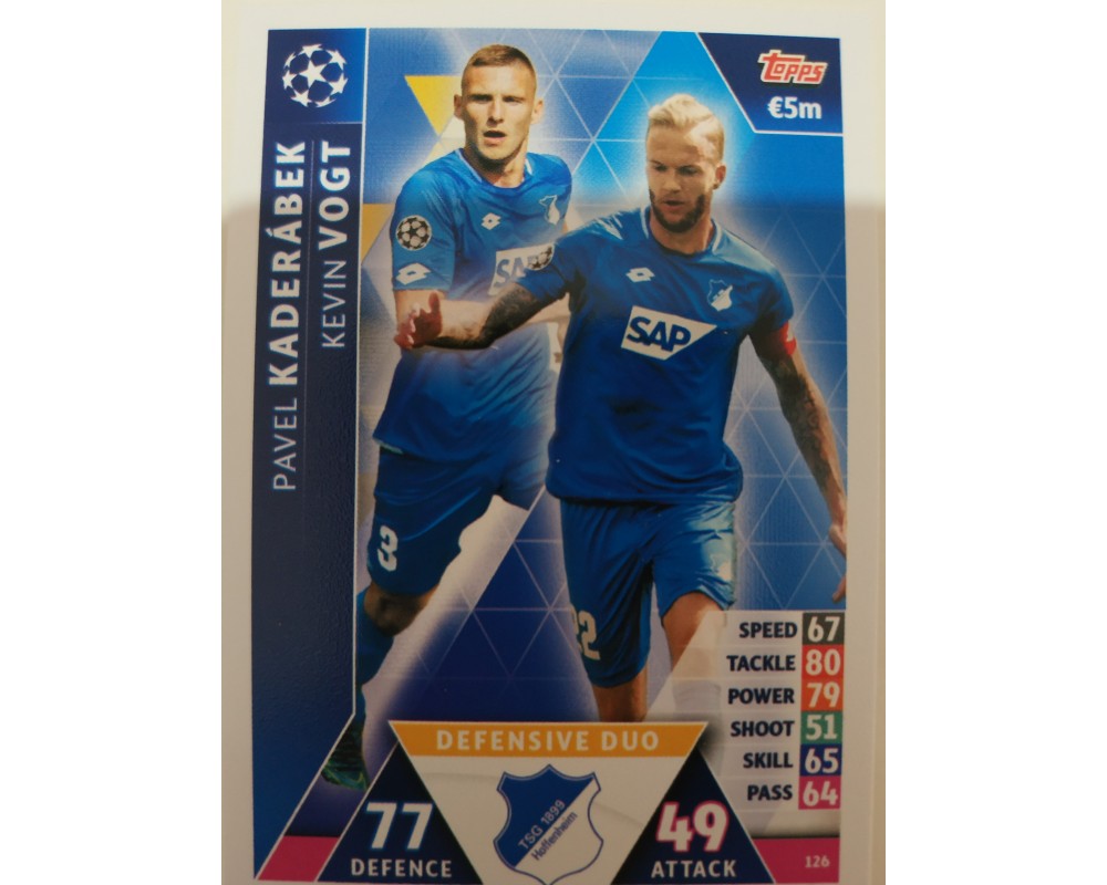 Macht Attax Champions League 2019 DEFENSIVE DUO Nº 126