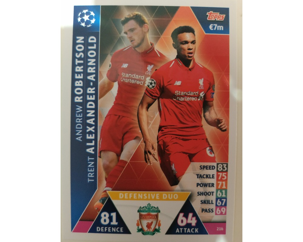 Macht Attax Champions League 2019 DEFENDER DUO Nº 216