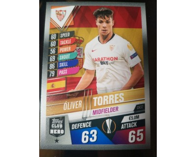 Match Attax 101 2019/2020 OLIVER TORRES CLUB HERO 32