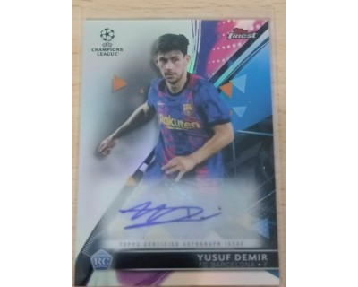 TOPPS FINEST UEFA CHAMPIONS LEAGUE 2021/2022 YUSUF DEMIR AUTO ROOKIE CARD