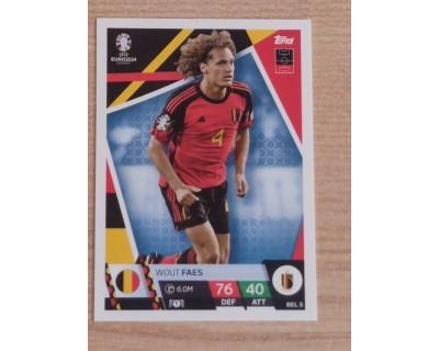 TOPPS MATCH ATTAX UEFA EURO 2024 WOUT FAES BELGICA NºBEL5