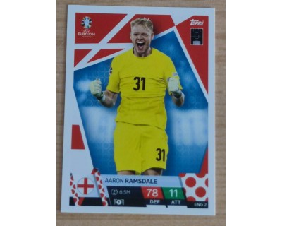 TOPPS MATCH ATTAX UEFA EURO 2024 AARON RAMSDALE INGLATERRA NºENG2