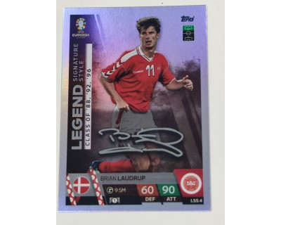 TOPPS MATCH ATTAX UEFA EURO 2024 BRIAN LAUDRUP SIGNATURE STYLE NºLSS4