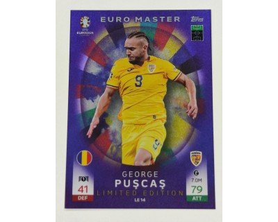 TOPPS MATCH ATTAX UEFA EURO 2024 GERORGE PUSCAS LIMITED EDITION NºLE14