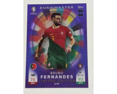TOPPS MATCH ATTAX UEFA EURO 2024 BRUNO FERNANDES LIMITED EDITION NºLE15
