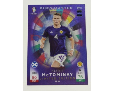 TOPPS MATCH ATTAX UEFA EURO 2024 SCOTT McTOMINAY LIMITED EDITION NºLE16