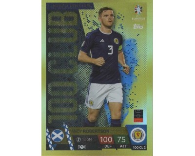 TOPPS MATCH ATTAX UEFA EURO 2024 ANDY ROBERTSON 100 CLUB LIMITED EDITION Nº100CL2