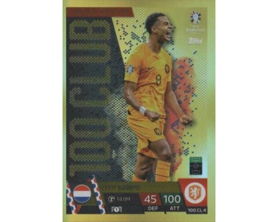 TOPPS MATCH ATTAX UEFA EURO 2024 CODY GAKPO 100 CLUB LIMITED EDITION Nº100CL4