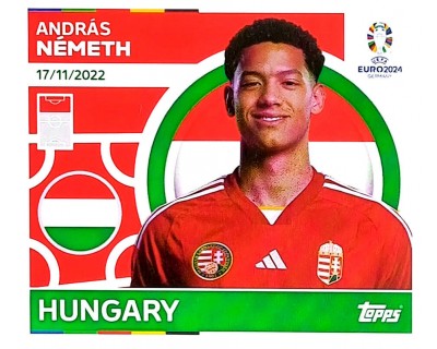 Uefa Euro Germany 2024 HUNGARY ANDRAS NEMETH Nº 20
