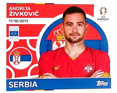 Uefa Euro Germany 2024 SERBIA ANDRIJA ZIVKOVIC Nº 19
