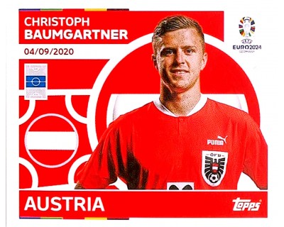 Uefa Euro Germany 2024 GRUPO D AUSTRIA CHRISTOPH BAUMGARTNER Nº 15