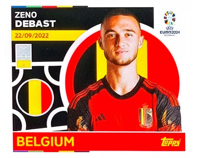 Uefa Euro Germany 2024 GRUPO E BELGIUM ZENO DEBAST Nº 9