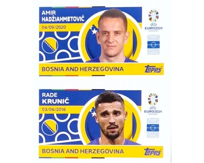 Uefa Euro Germany 2024 GRUPO E BOSNIA AND HERZEGOVINA HADZIAHMETOVIC - KRUNIC Nº 10 - 11