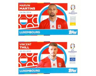 Uefa Euro Germany 2024 LUXEMBOURG MARTINS - THILL Nº 8 - 9